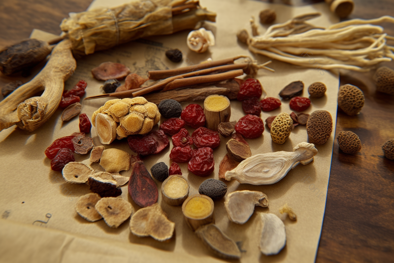 实拍桌面上的传统中药药材特写背景,高清,摄影图,摄影图片,图片大全,摄影图免费下载